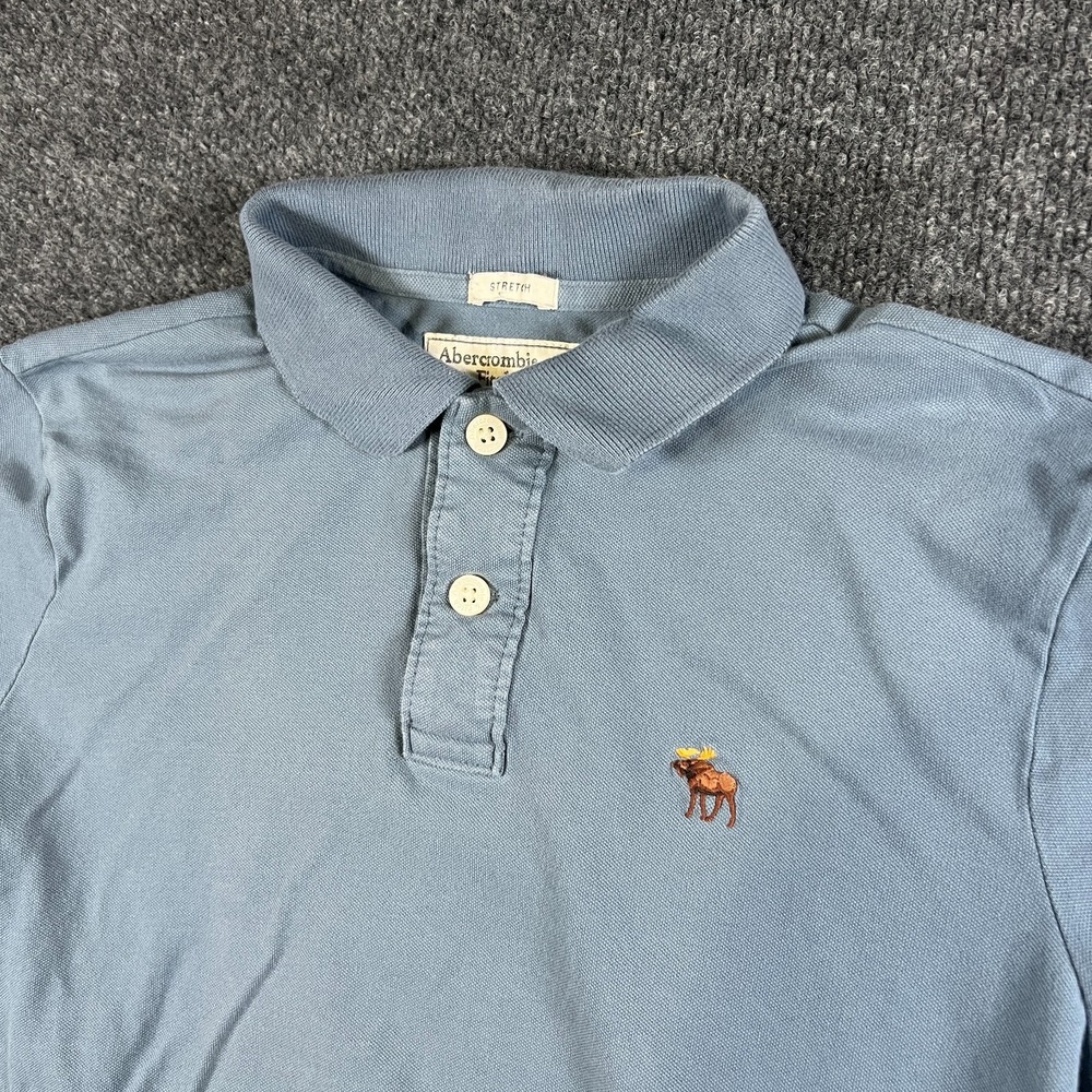 Abercrombie‎ & Fitch Polo Shirt Mens Small Blue Short Sleeve Golf Performance